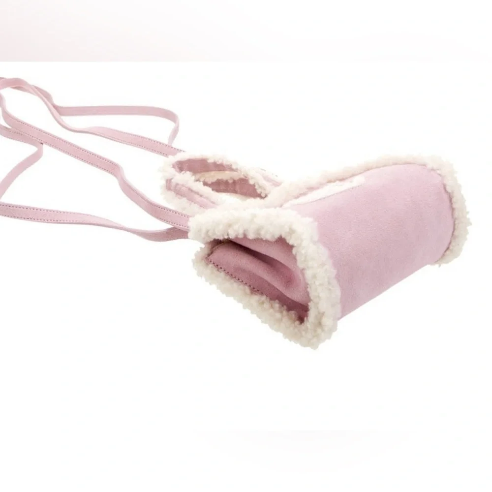 Telfar Blush Shearling Mini Bag UGG  Telfar shearling crossbody bag - Picture 8 of 9